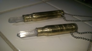 Bullet & Quartz Pendant                    